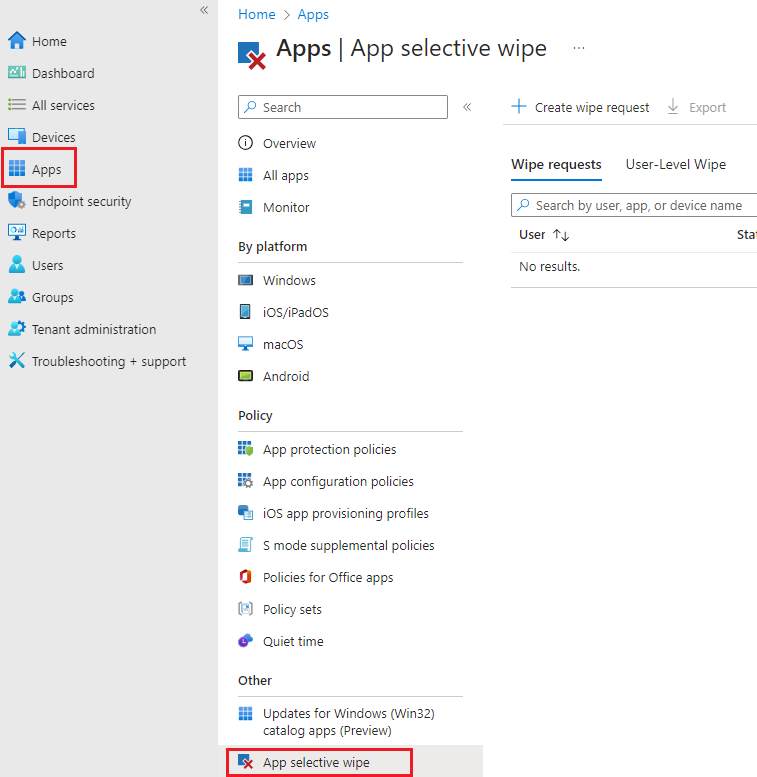 How do I manage the MAM (App Protection Policy) from Microsoft Intune?